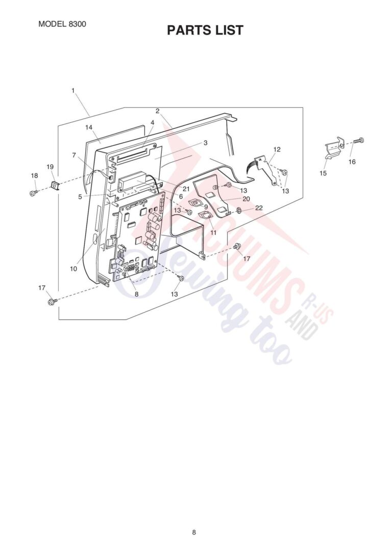Elna el8300 schematic page 13 preview
