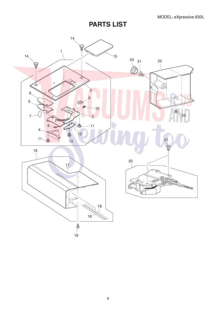 Elna el830l schematic page 4 preview