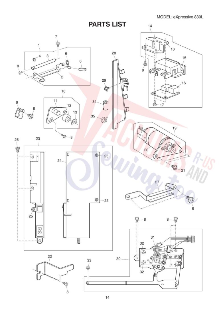 Elna el830l schematic page 9 preview