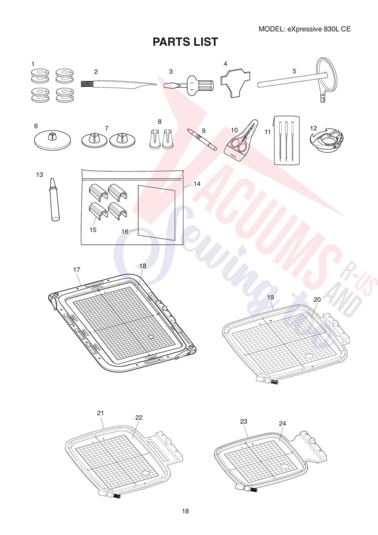 Elna el830lce schematic page 1 preview