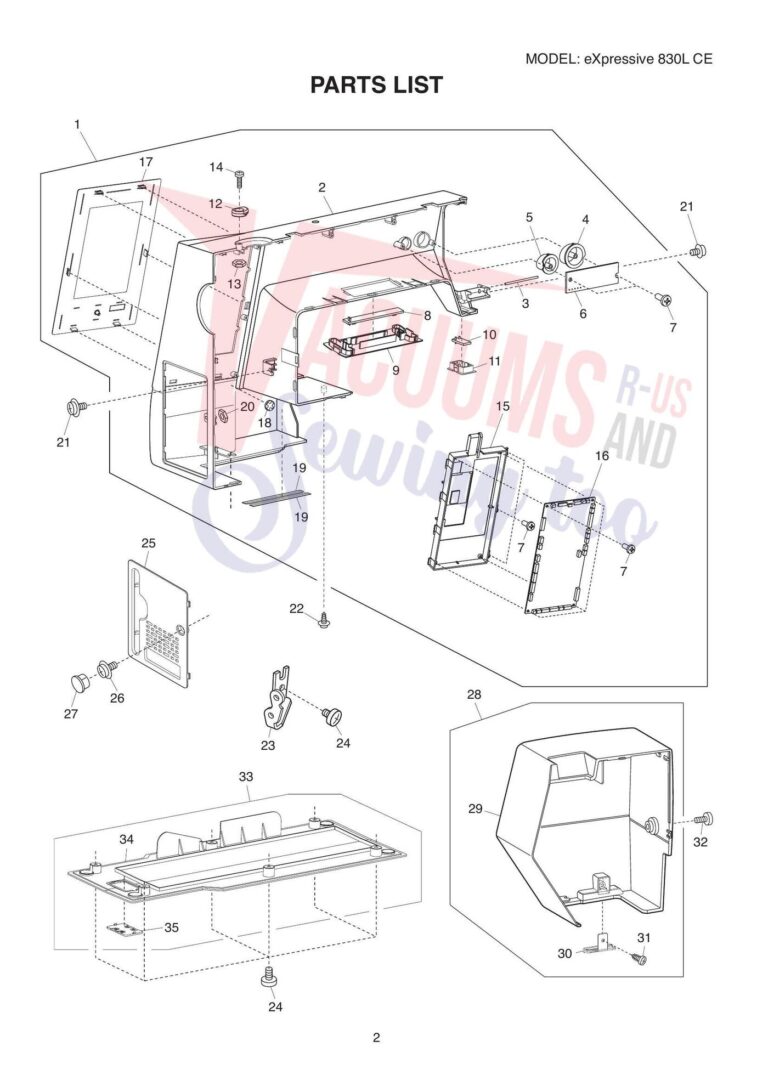 Elna el830lce schematic page 3 preview