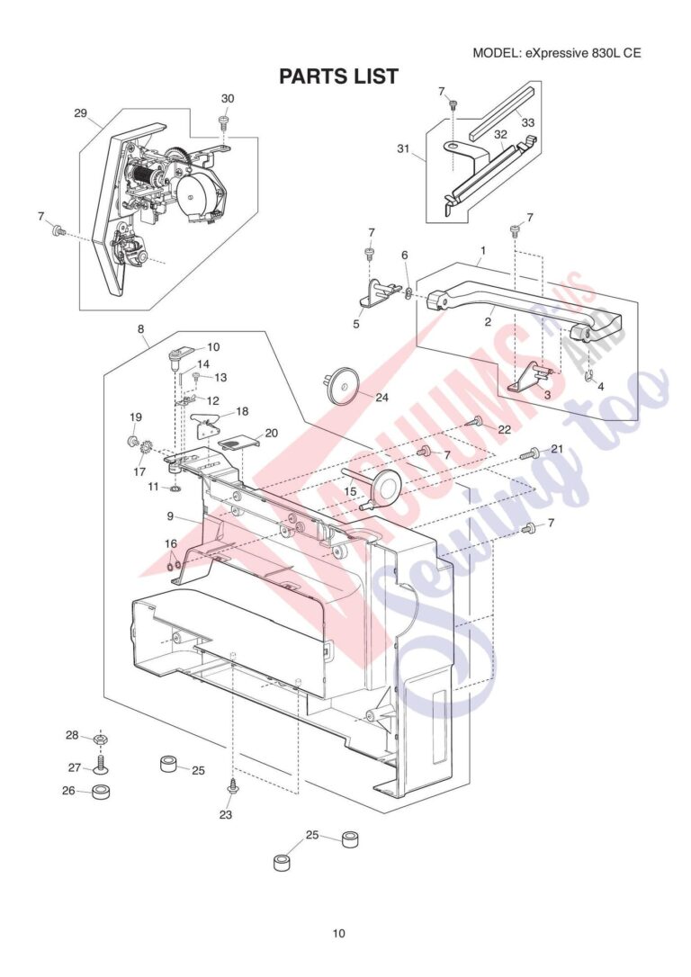 Elna el830lce schematic page 7 preview