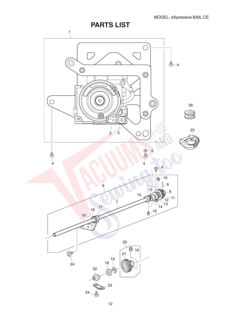 Elna el830lce schematic page 8 preview