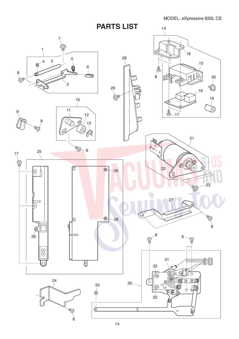 Elna el830lce schematic page 9 preview