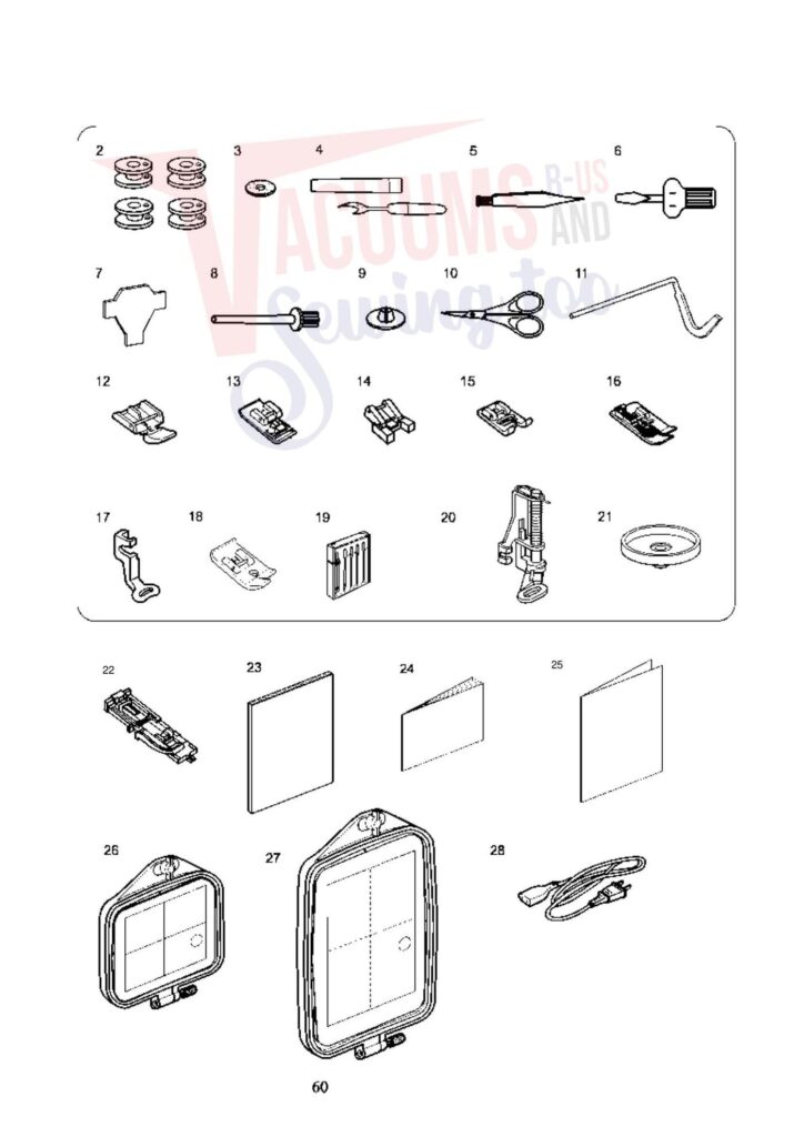 Elna el8600 exploded schematic diagram (page 3)