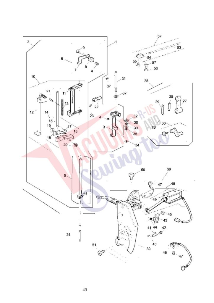 Elna el8600 exploded schematic diagram (page 6)