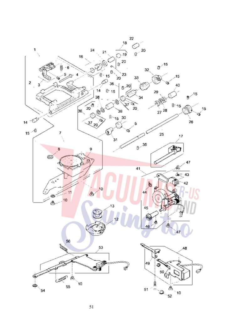 Elna el8600 exploded schematic diagram (page 9)