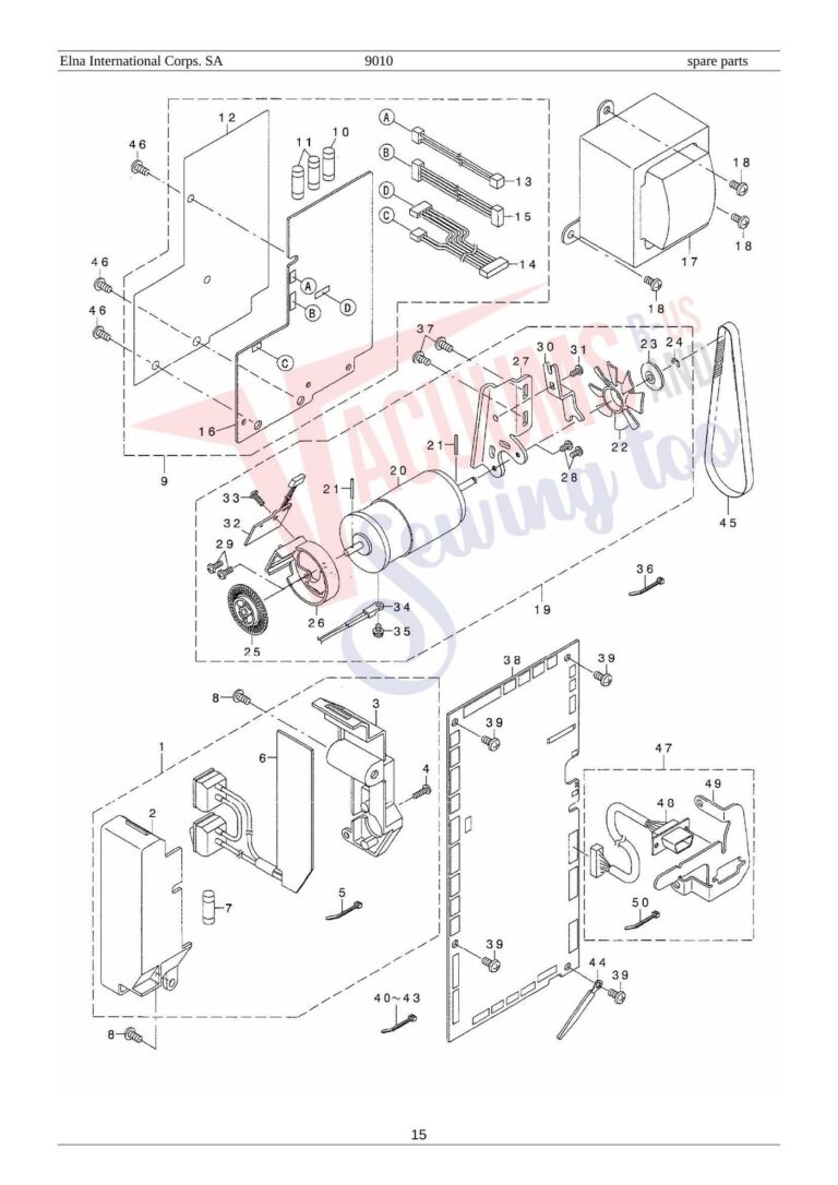Elna el9010 schematic page 9 preview