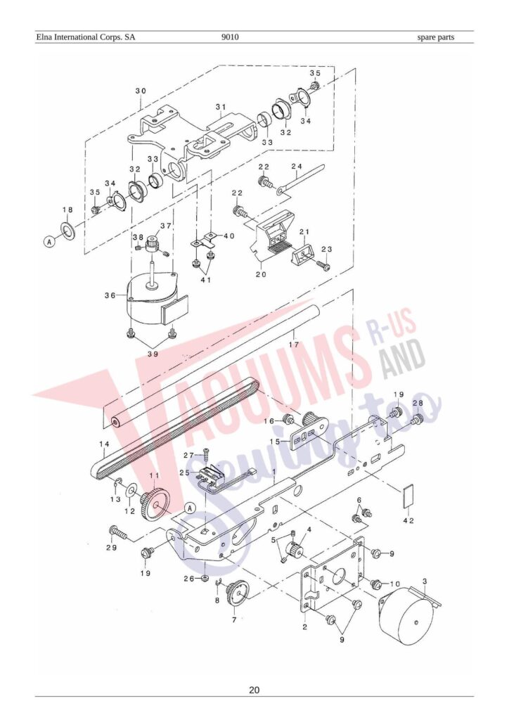 Elna el9010 exploded schematic diagram (page 15)