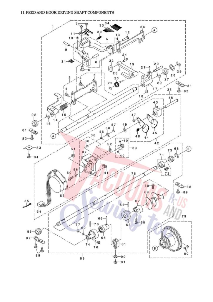 Elna el9020 exploded schematic diagram (page 3)