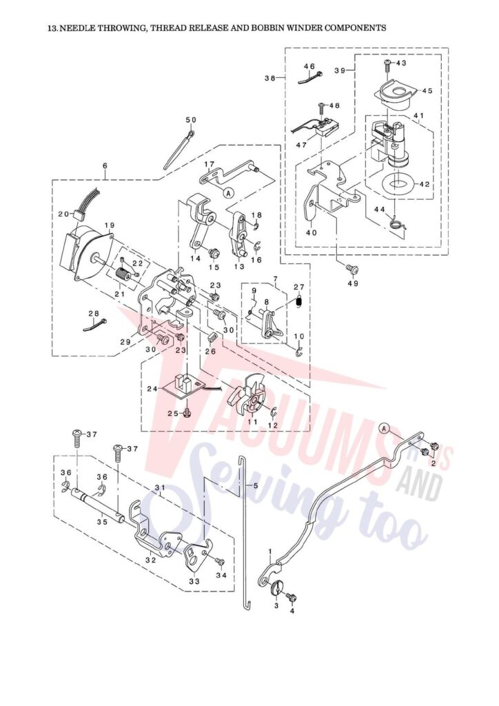 Elna el9020 exploded schematic diagram (page 5)