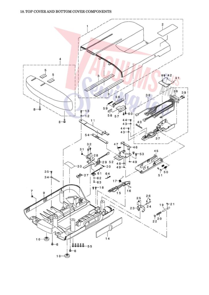 Elna el9020 exploded schematic diagram (page 10)