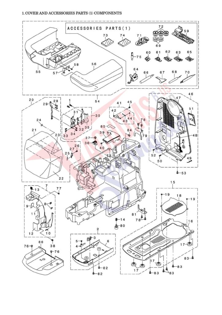 Elna el9020 exploded schematic diagram (page 11)