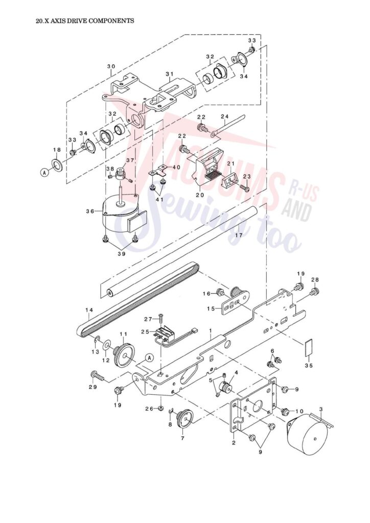 Elna el9020 exploded schematic diagram (page 13)