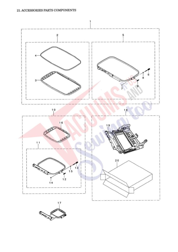 Elna el9020 exploded schematic diagram (page 14)