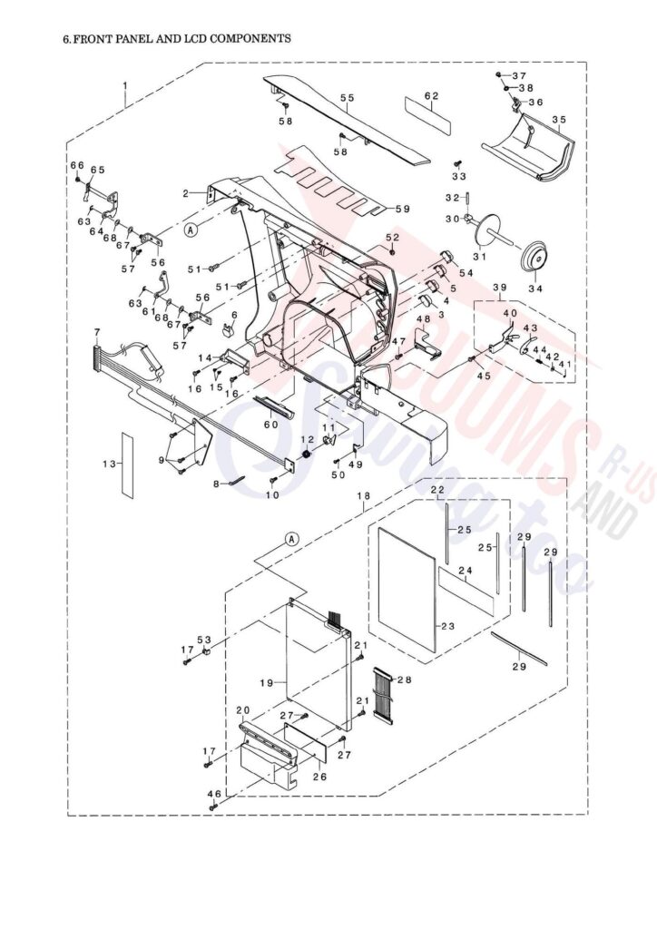 Elna el9020 exploded schematic diagram (page 19)