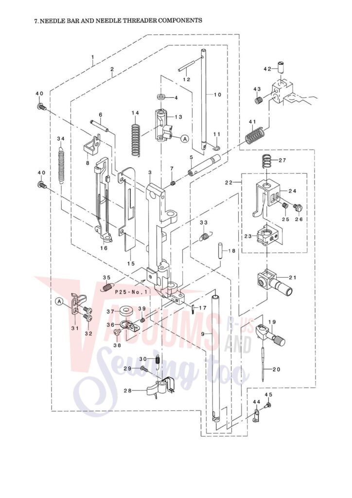 Elna el9020 exploded schematic diagram (page 20)