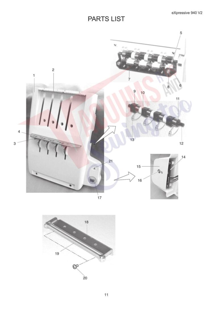 Elna el940 schematic page 3 preview