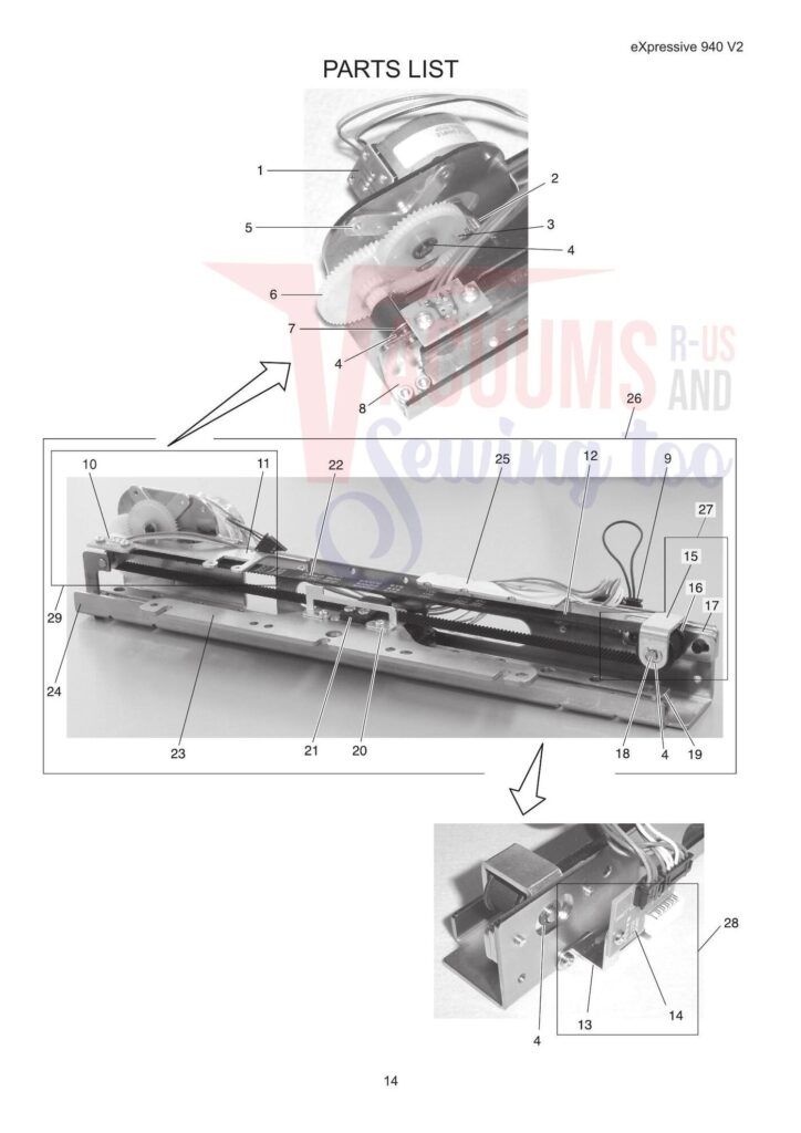 Elna el940 exploded schematic diagram (page 6)