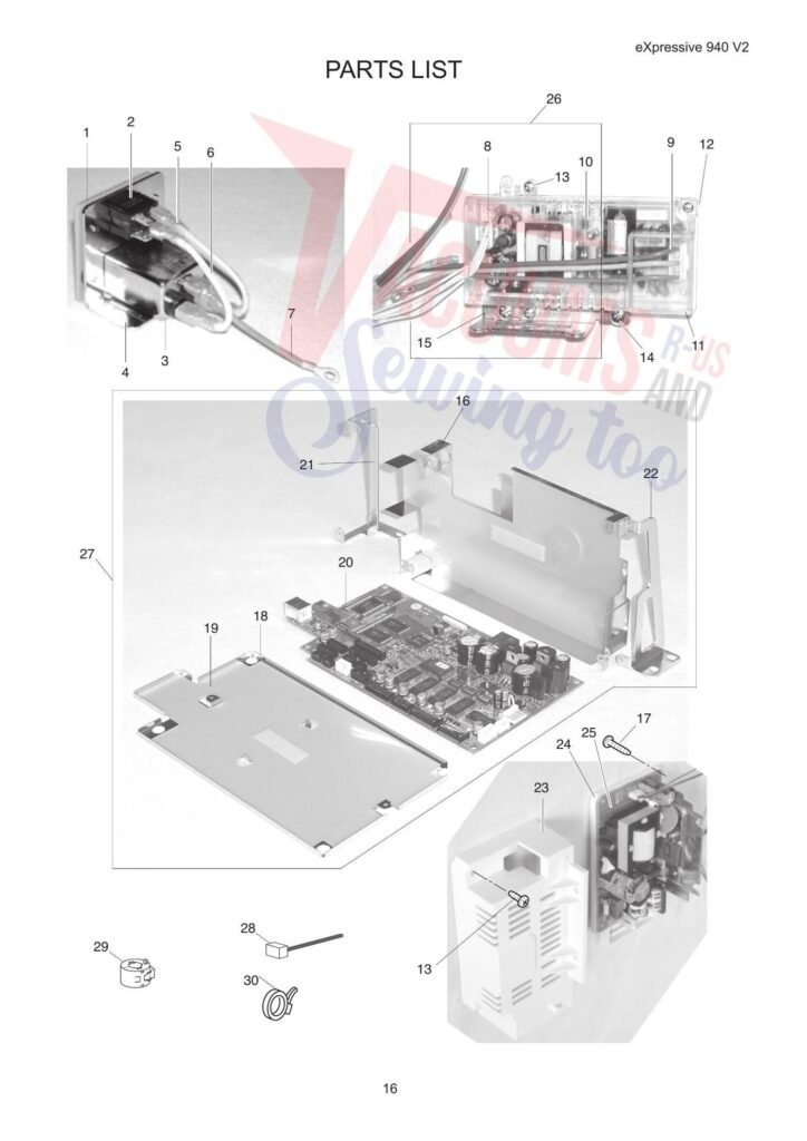 Elna el940 exploded schematic diagram (page 8)