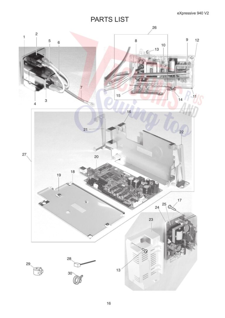 Elna el940 schematic page 8 preview