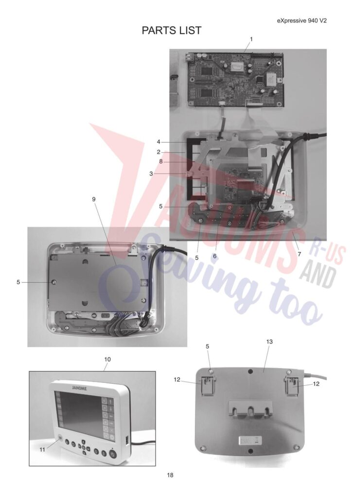 Elna el940 exploded schematic diagram (page 10)