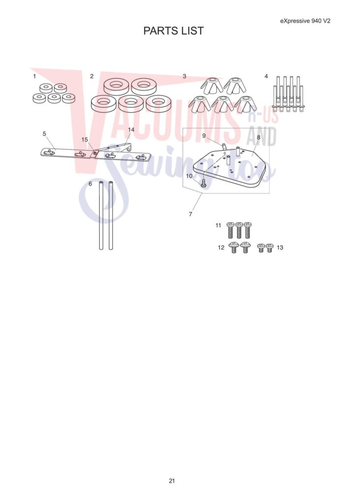 Elna el940 exploded schematic diagram (page 14)