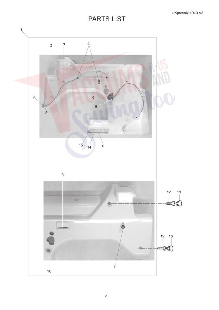 Elna el940 exploded schematic diagram (page 16)