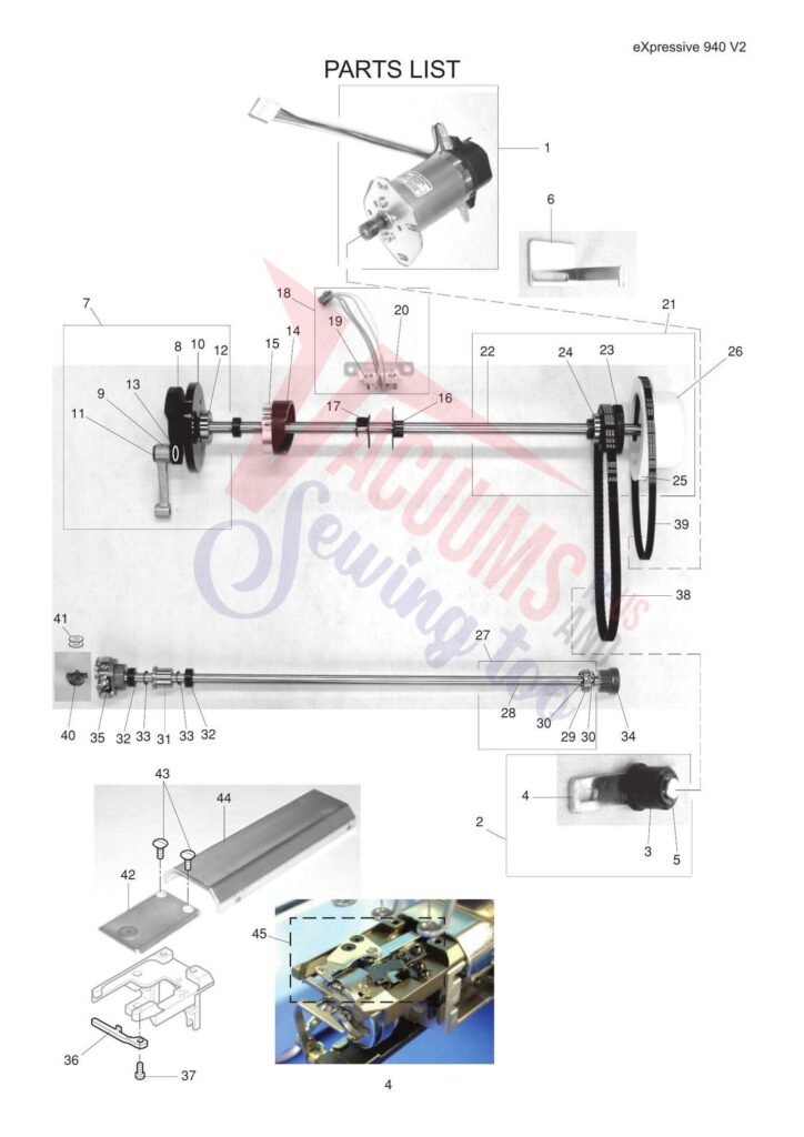 Elna el940 exploded schematic diagram (page 18)