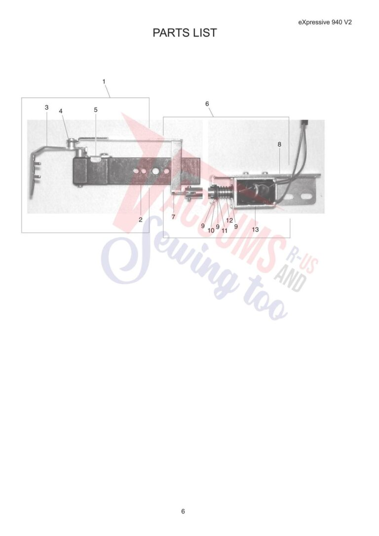 Elna el940 schematic page 20 preview