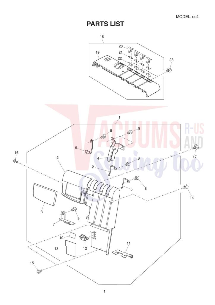 Elna eles4 exploded schematic diagram (page 4)
