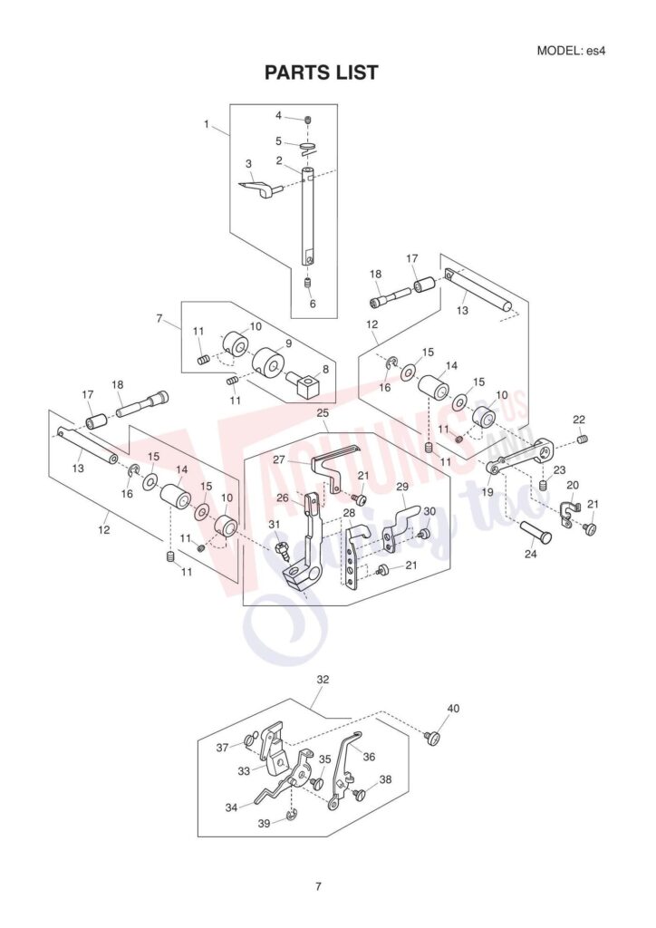 Elna eles4 exploded schematic diagram (page 10)