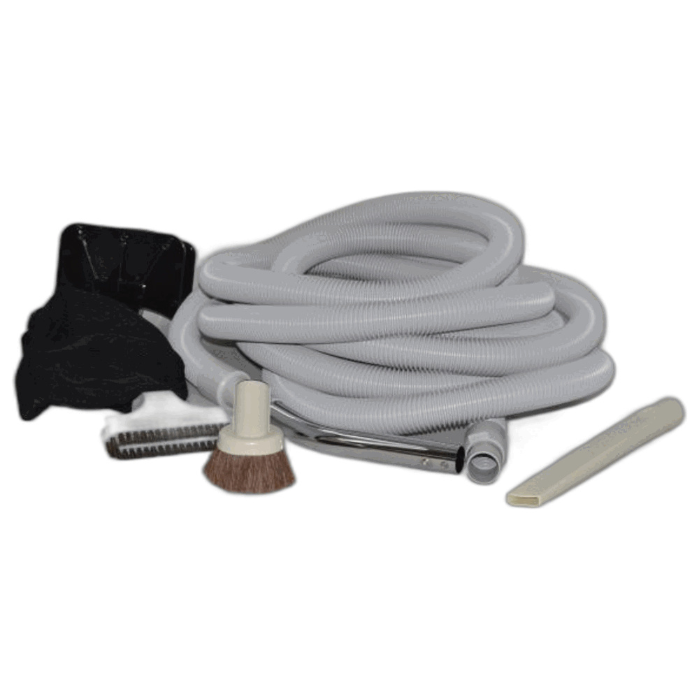 Fit All, Central vac Garage Kit 30ft Hose W/tools Greyhas Plastiflex Hose