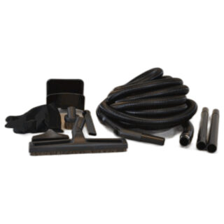 Fit All, Central vac Garage Kit-titan T3 30'w/wands & Floor Brushblack