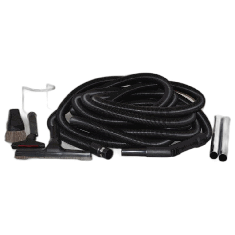Fit All, Central vac Garage Kit-titan T3 50' Black Hose W/deluxe Tools