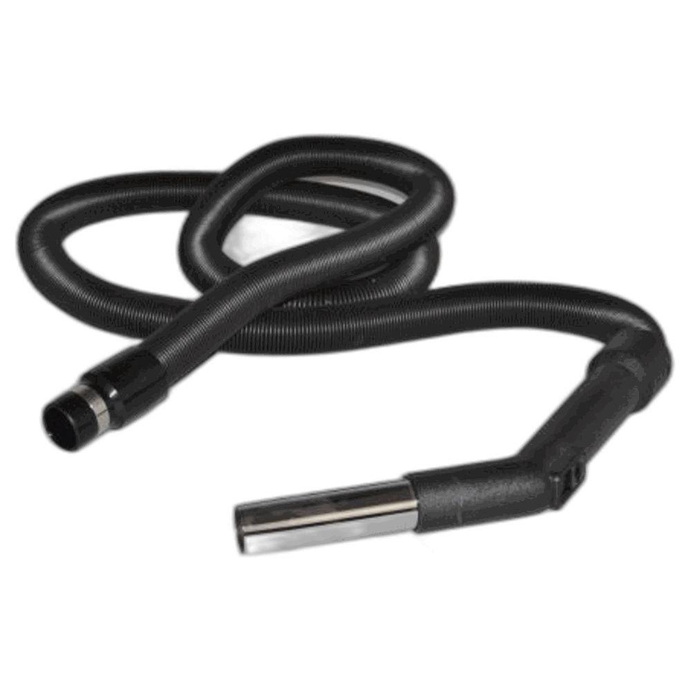 Fit All, Central vac Hose Assy 6' To 30' Stretch Hose Black W/swivelgrip & Cuff W/band Slinky