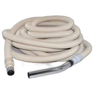 Fit All, Central vac Hose Assy-central Vac 50ft Metal End C.p. White
