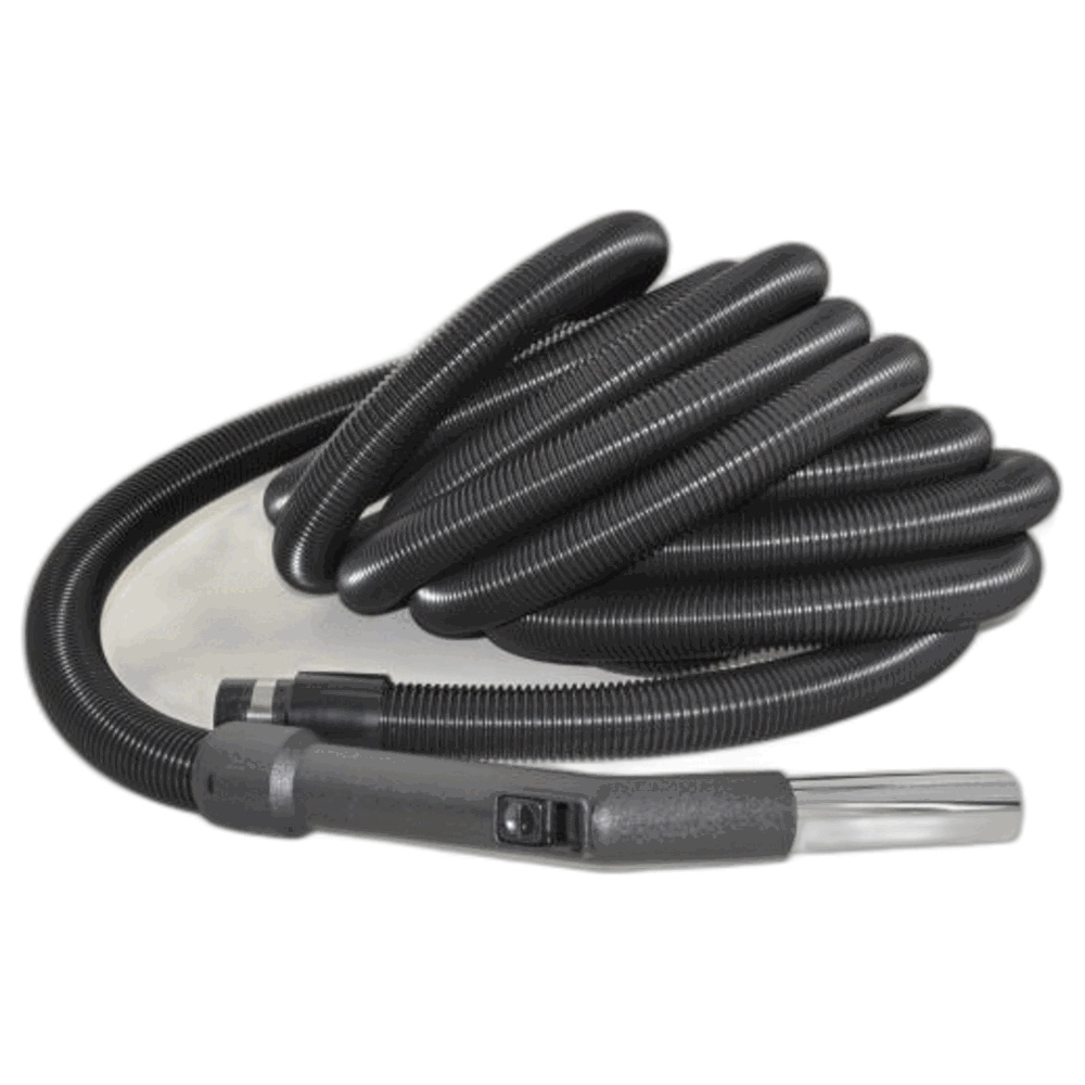 Fit All, Central vac Hose Complete-30ft Central Vac Crush Proof Black