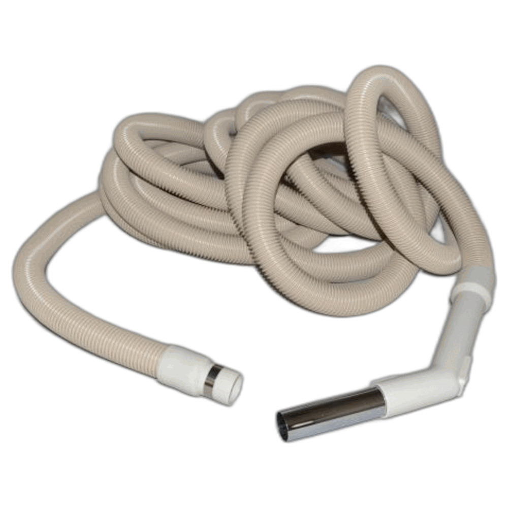 Fit All, Central vac Hose Complete-30ft White Central Vac Crush Proof