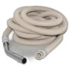 Fit All, Central vac Hose Complete-30ft White Central Vac W/button