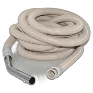 Fit All, Central vac Hose Complete-30ft White Central Vac W/button