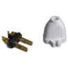 Fit All, Residential Male Grip Plug/ White