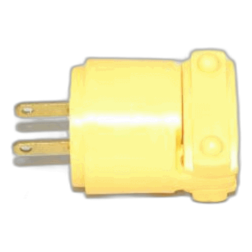 Fit All, Residential Male Plug-cooper 2wire Yellow