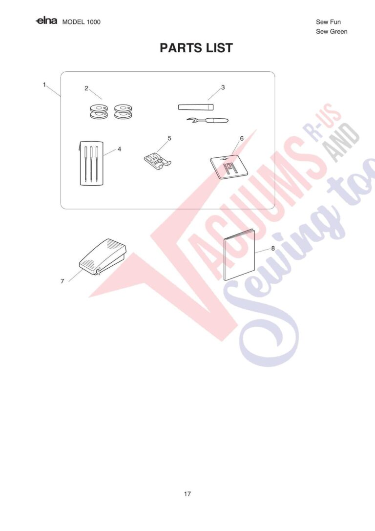 Elna pl1000 schematic page 1 preview