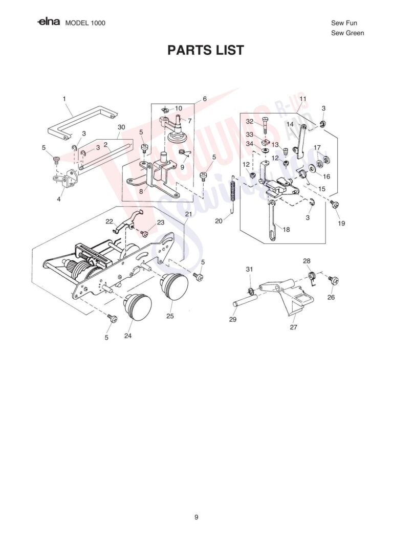 Elna pl1000 schematic page 6 preview