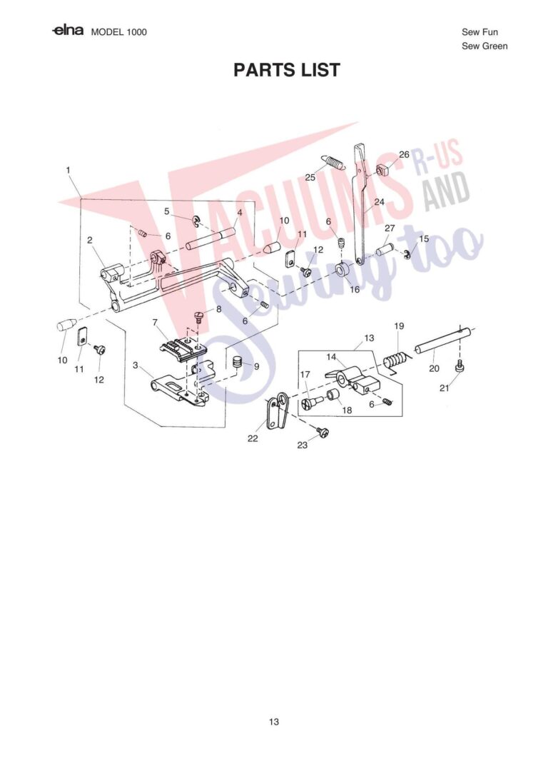 Elna pl1000 schematic page 8 preview