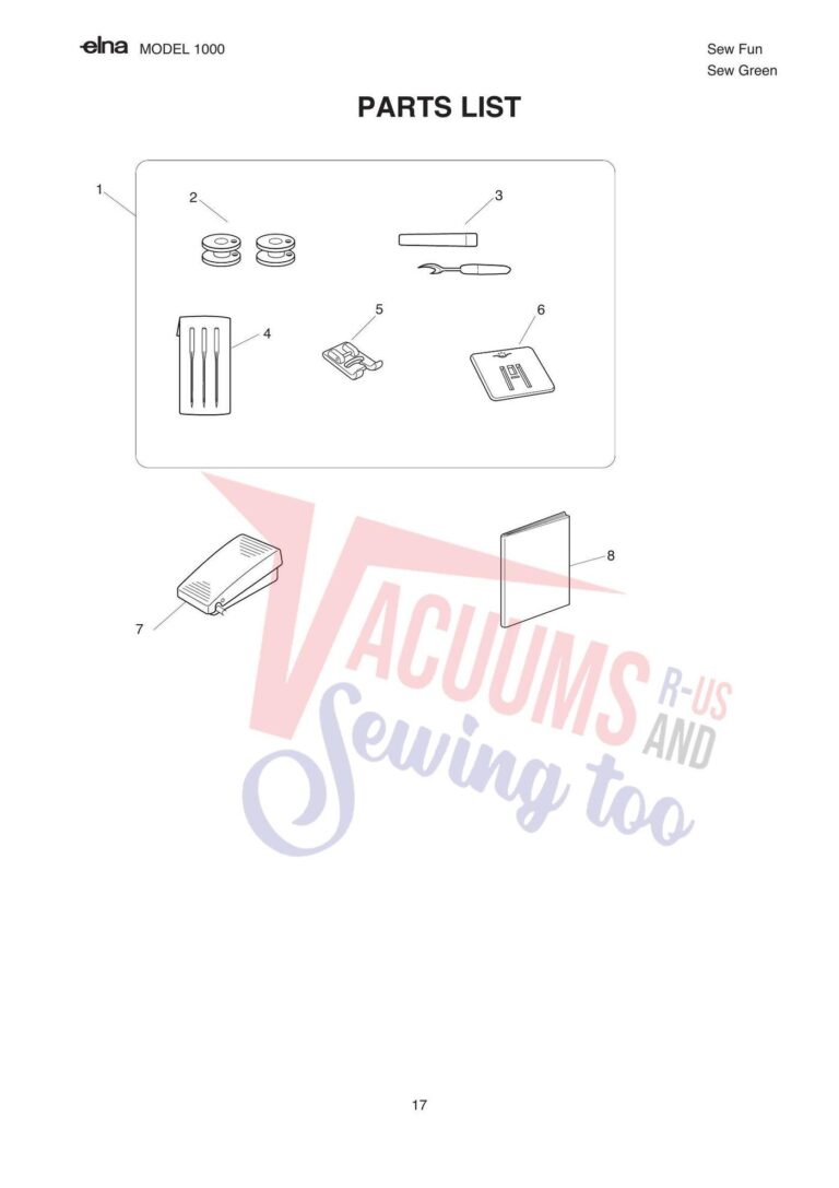 Elna pl1000 schematic page 1 preview