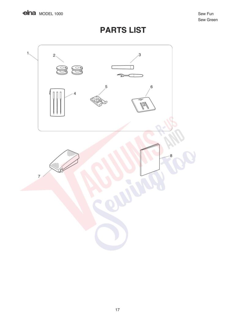 Elna pl1000 schematic page 1 preview