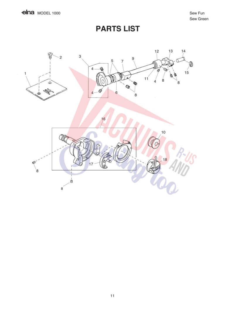 Elna pl1000 schematic page 7 preview