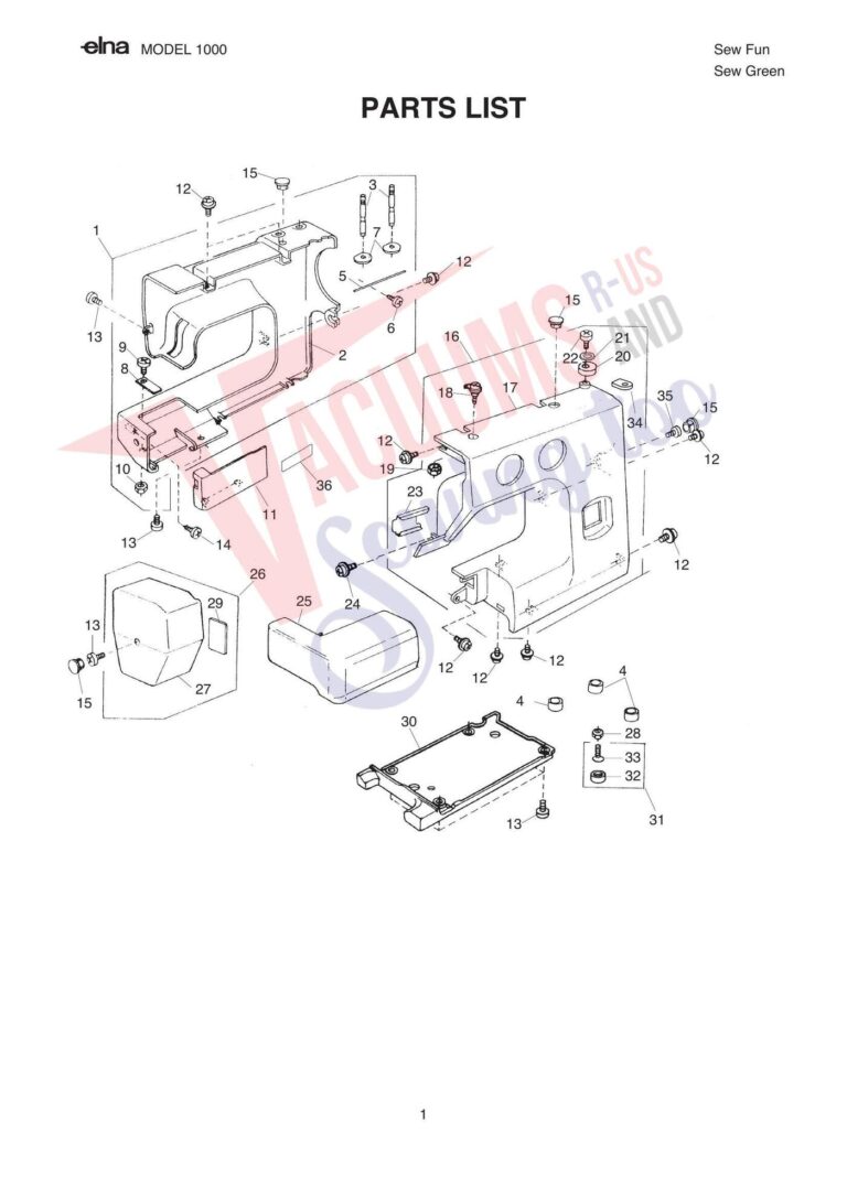 Elna pl1000 schematic page 2 preview